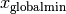 x_{\textrm{globalmin}}