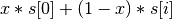 x*s[0] + (1-x)*s[i]